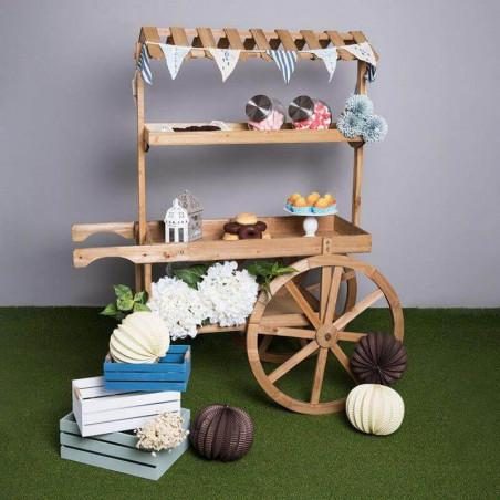 Chariot candy bar bois Strawberry vieilli